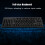 Teclado ergonômico para canhotos com hub USB duplo 5
