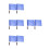 8Pcs Blue Referee Flags Durable Cloth Hand Signals for Sports Training 4