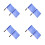 8Pcs Blue Referee Flags Durable Cloth Hand Signals for Sports Training 6