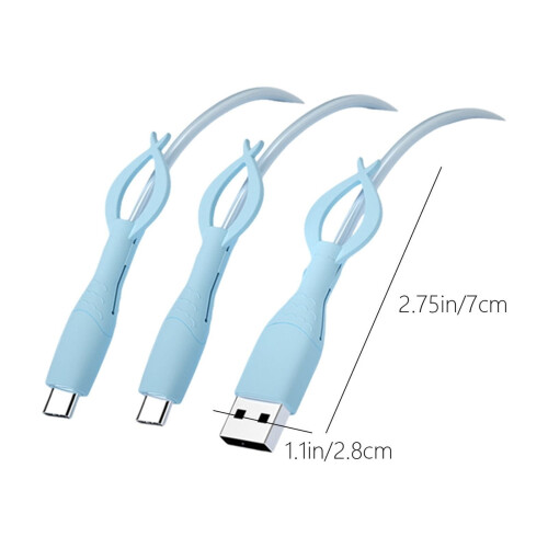 Protection de câble en silicone pour iPhone et Android USB-C 2