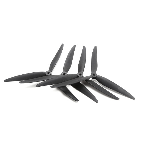 Hélice de 10 polegadas com 3 pás, modelo 1050 – Nylon de carbono (par) 1