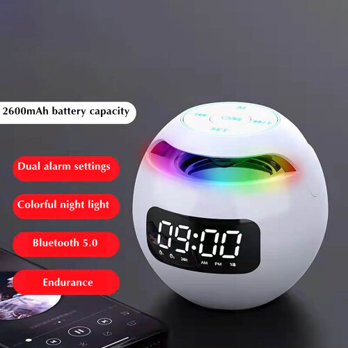 Caixa de som Bluetooth sem fio com visor LED e despertador 1