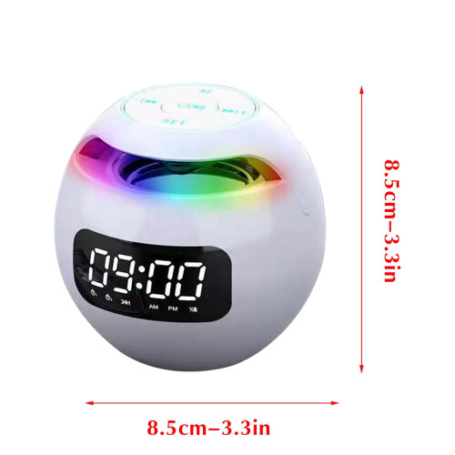 Caixa de som Bluetooth sem fio com visor LED e despertador 2