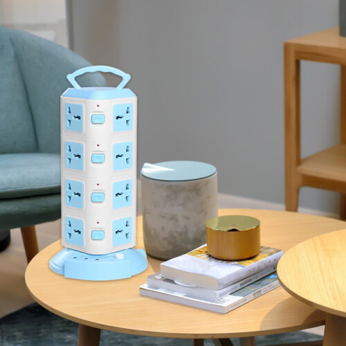 PAVEOS Smart Grenuttag Tower20 Uttag3USB1,8 m Blå 2