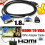 Kábel HDMI samec-VGA samec 1,8 m 1080p 2