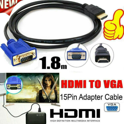 Καλώδιο HDMI σε VGA 1,8 μ. 1080p 2