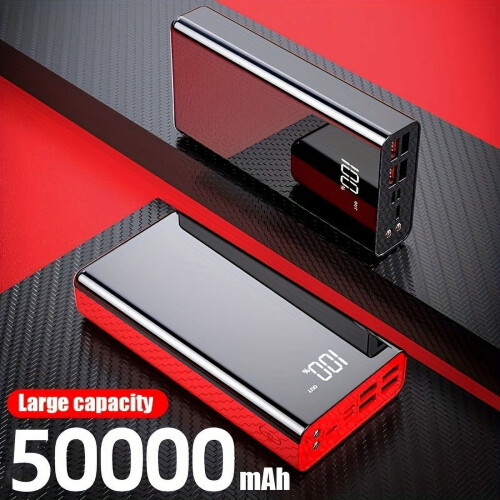 Power Bank de 50000mAh com visor LED e 4 portas USB 1