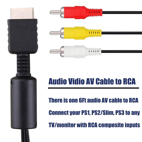 PS1PS2PS3AV RCA-kabel 1,8 m 2