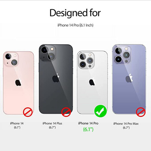 Capa para iPhone 14 Pro de 6,1 polegadas, 2 em 1, com proteção reforçada. 1