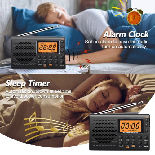 Φορητό ραδιόφωνο AM/FM/SW με οθόνη οπίσθιου φωτισμού 1