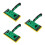 3Pcs Green Floor Cleaning Brushes Flat Pad Ergonomic Handle for Home 3