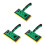 3Pcs Green Floor Cleaning Brushes Flat Pad Ergonomic Handle for Home 4