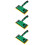 3Pcs Green Floor Cleaning Brushes Flat Pad Ergonomic Handle for Home 5