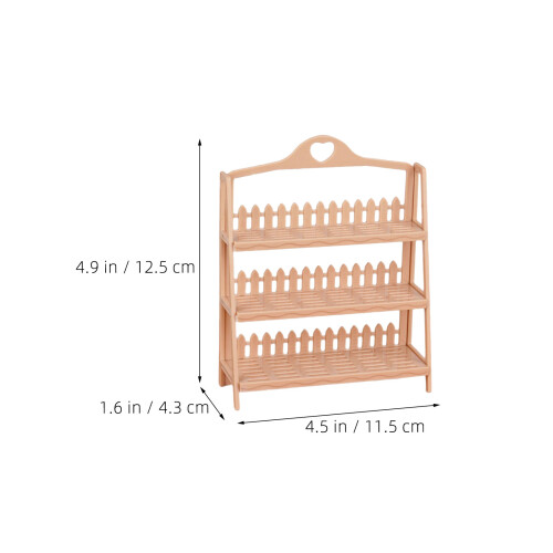 3Pcs Assorted Color Mini Bread Rack Dollhouse Display Shelf Decor 1