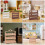 3Pcs Assorted Color Mini Bread Rack Dollhouse Display Shelf Decor 4