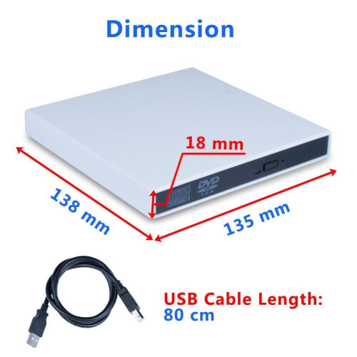 USB 2.0 bærbart cd/dvd-drev 2