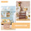 3Pcs Assorted Color Mini Bread Rack Dollhouse Display Shelf Decor 5