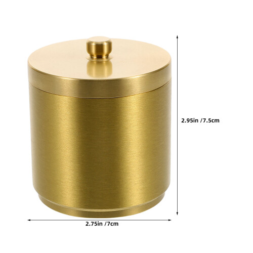 2Pcs Durable Brass Car Ashtray with Lid Portable Mini Windproof Design 1