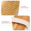 Beige Bath Body Brush with Curved Bamboo Handle Exfoliating Use 5