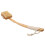 Beige Bath Body Brush with Curved Bamboo Handle Exfoliating Use 10