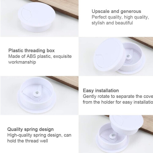 Vit plastkabelgenomföring 70 mm diameter 2