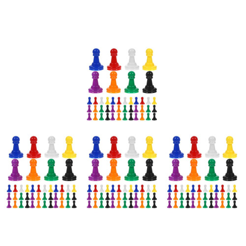 320Pcs Durable Plastic Chess Pieces Multicolor Board Game Tokens Set 1
