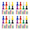 320Pcs Durable Plastic Chess Pieces Multicolor Board Game Tokens Set 7