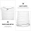 4Pcs Foldable Paper Floor Lamp Shade Ivory Color Light Protector 5
