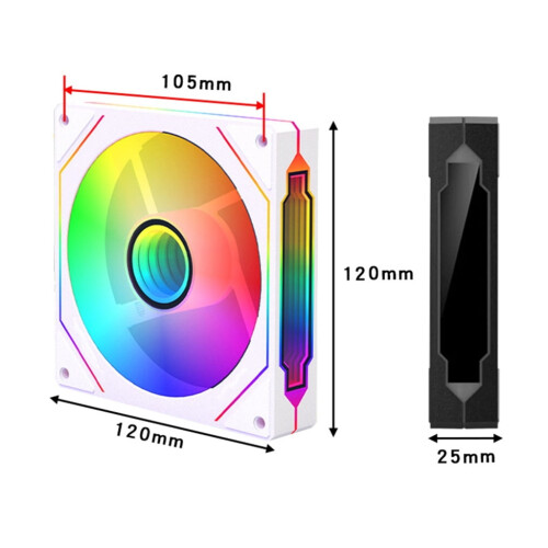 Aurgiarme 120mm ARGB PWM PC-Lüfter 1