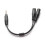 Adaptér pro headset 3,5 mm, černý, 20 cm 2