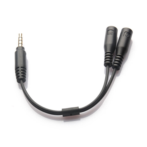 Adaptér pro headset 3,5 mm, černý, 20 cm 1