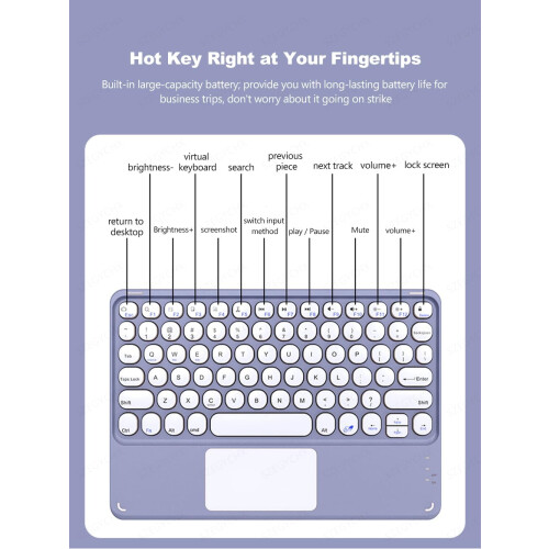 Capa com teclado sem fio para Galaxy Tab S6 Lite de 10,4 polegadas. 2