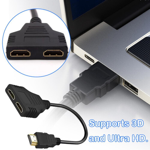 Divisor HDMI 1 entrada, 2 salidas, 4K UHD 2