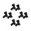 8Pcs Adjustable Microphone Clips Metal Screw Stand Black Mic Holders 4