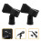 8Pcs Adjustable Microphone Clips Metal Screw Stand Black Mic Holders 8