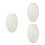 3Pcs Lightweight Foldable Oval Paper Lantern Shade Beige for Home 5