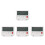 4Pcs Ultrathin White Plastic Digital Alarm Clock with Night Light 2