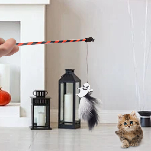Cat Toy Wand with Feather 2 Pieces 1