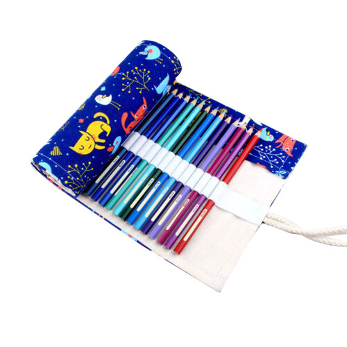Pochette À Crayons En Toile Multi Usage Motif Chat Élégant