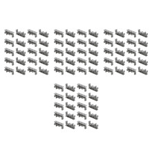 80Pcs Grey Plastic Din Rail Carrier Clips Reliable Rail Fasteners