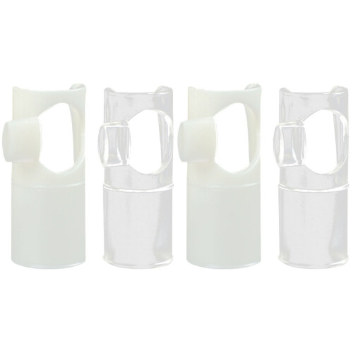 4Pcs Assorted Color Nylon Flute Mouthpieces Durable Blow Aid Accessory