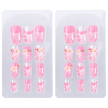 Nail Art Decals Pink Flower Design Easy Apply Nail Stickers