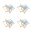 4Pcs Wooden Mini Hamster Chairs Foldable Phone Holder 1