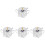 4Pcs Glass Seasoning Jars with Silver Iron Lid for Kitchen Use 1