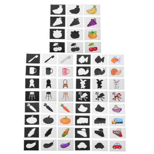 1Set Plastic Special Needs Visual Matching Cards for Toddlers Therapy
