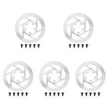 5Pcs Precision Polished Metal Bike Brake Pads Silver Disc Replacement