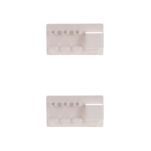 2Pcs ABS Bathroom Toothpaste Holder Wall Mounted Organizer White