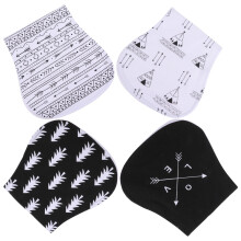4pcs baby burp cloths with adorable print for newborns