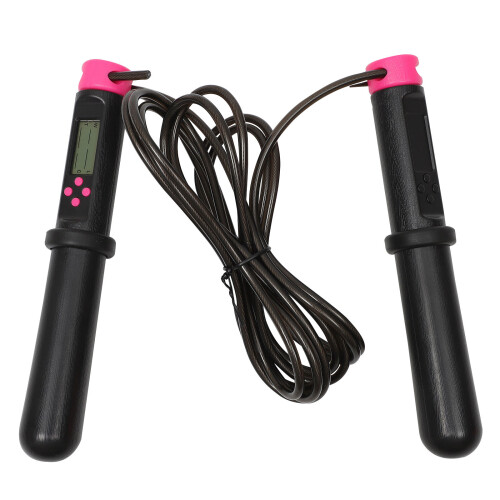 Black Jump Rope for Workout with Portable Electronic Counter