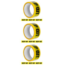 3Rolls Safety Tape Self Adhesive Yellow Warning Tape for Floors Walls